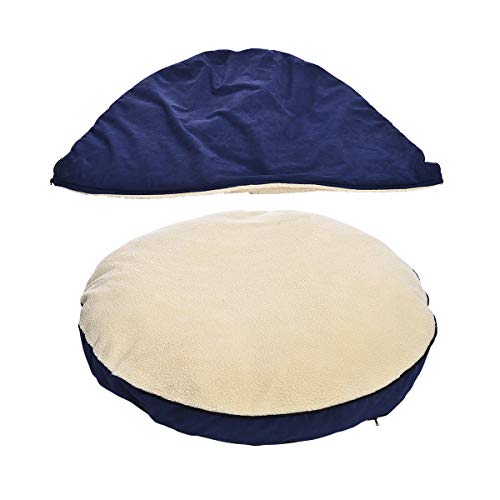 Cama de cueva para perros, Azul DF2018563B-M Amazon Basics