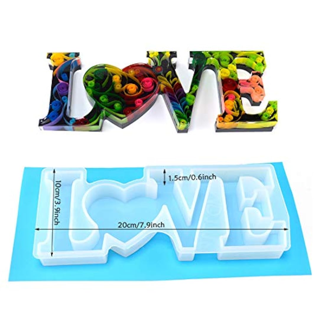 Molde de resina epoxi de iSuperb, molde de silicona para molde de fundición para manualidades, decoración de mesa