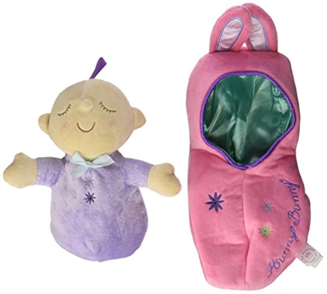 Peluche de muñeca bebé con acogedor saco de dormir