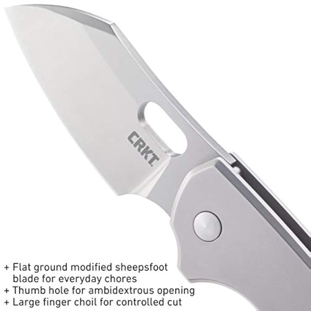 Cuchillo plegable, color plateado.