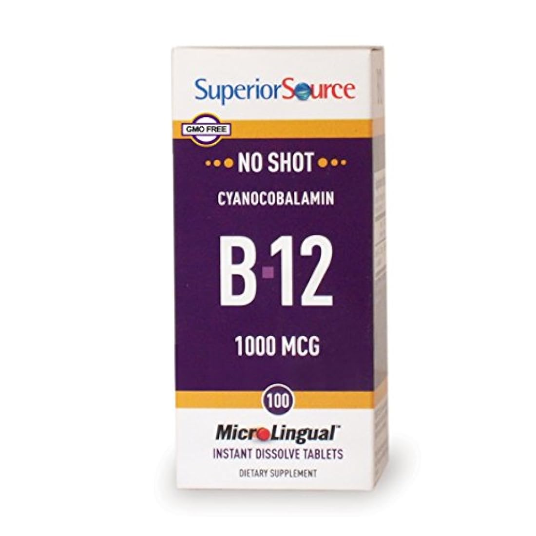 Superior Source No Shot B12, 1000 mcg, 100 unidades
