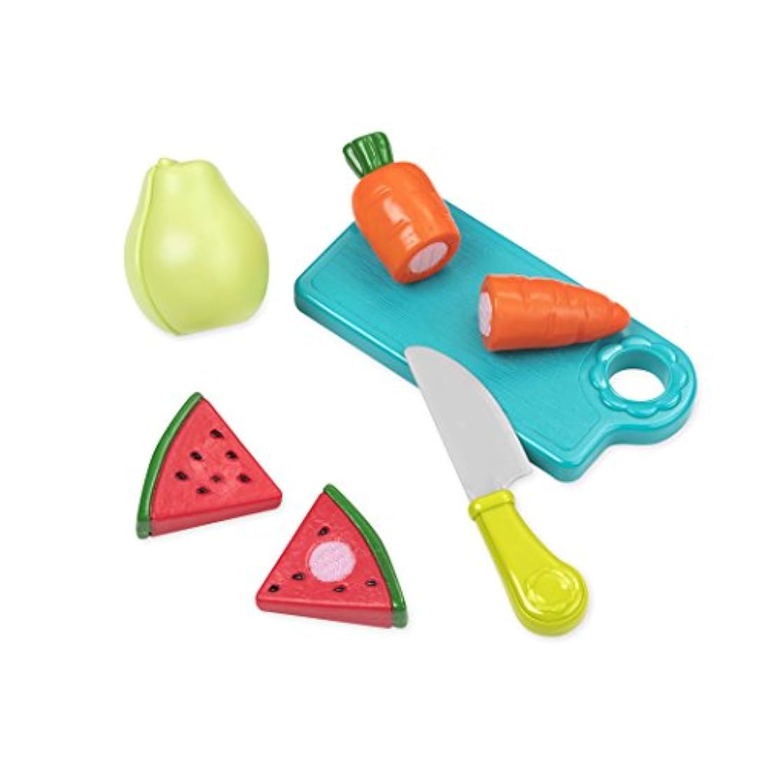 Juego de juguetes de frutas y vegetales para comer y cortar