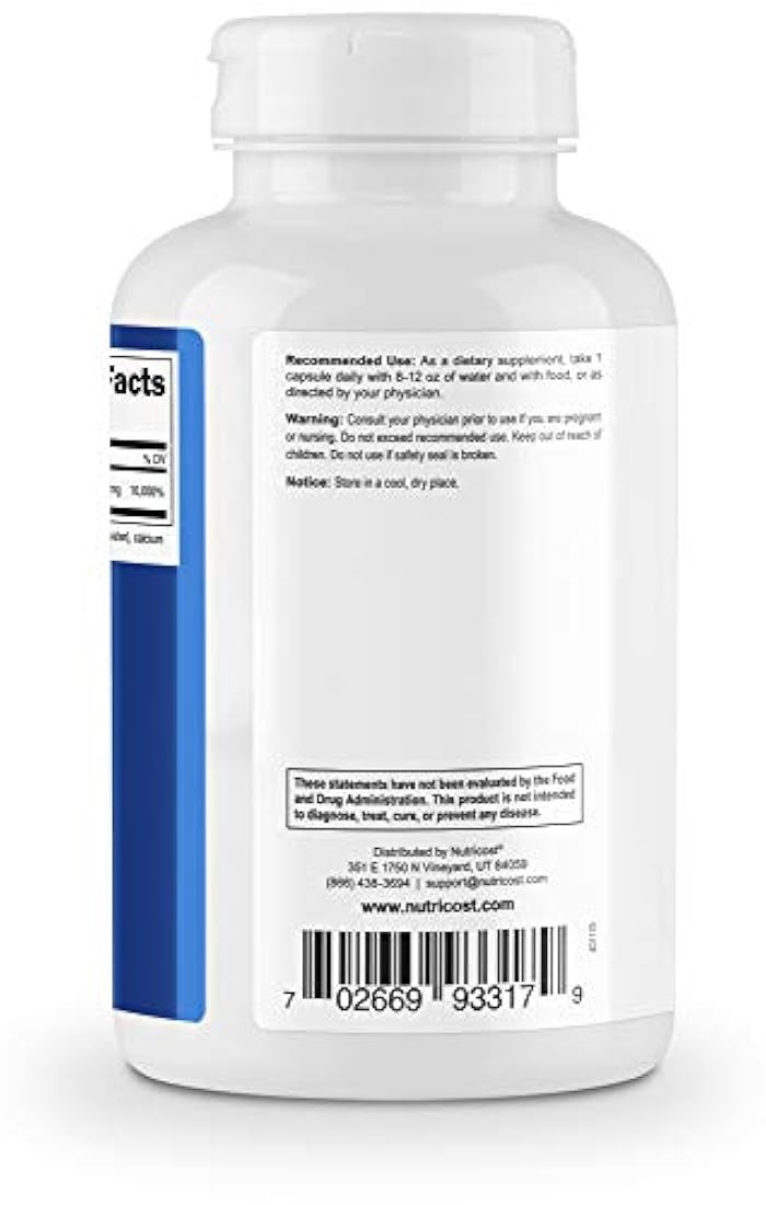 Acido pantoténico (vitamina B5) 500 mg, 240 cápsulas, 1