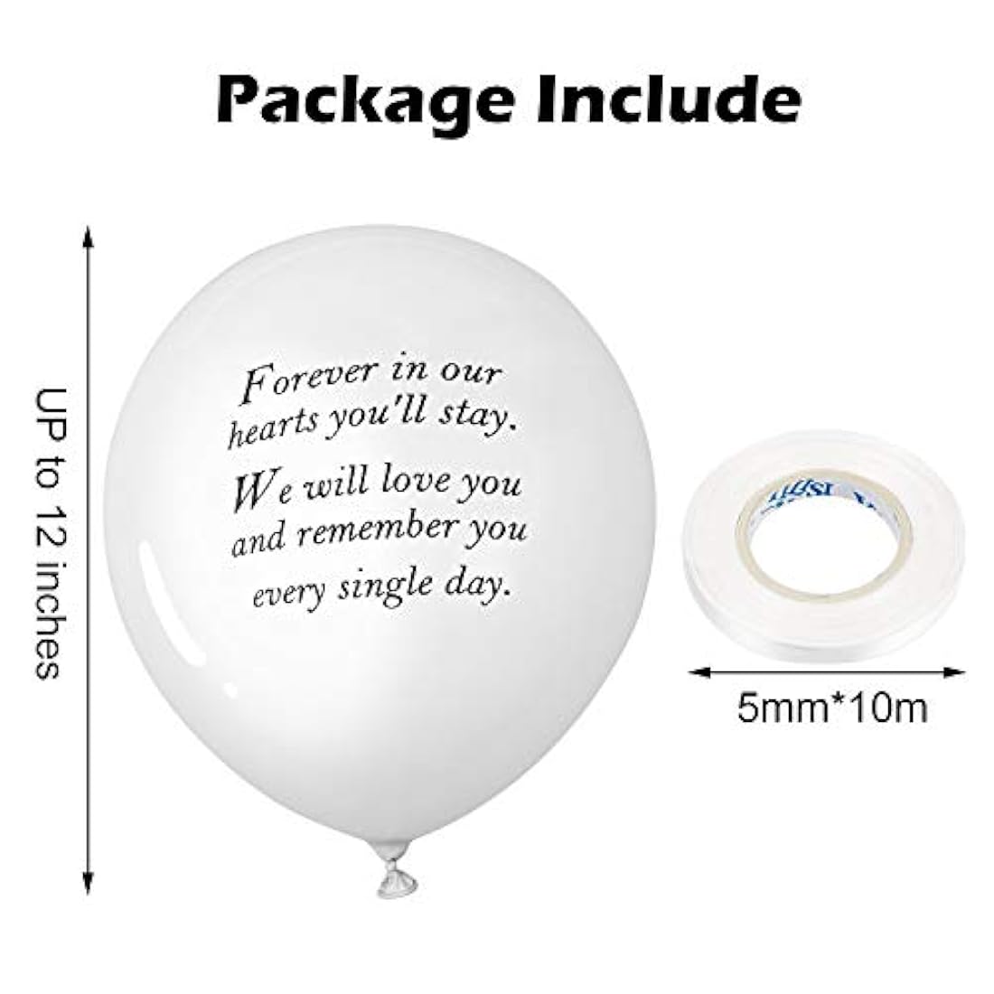 Globos de recuerdo biodegradables para decoración funeraria