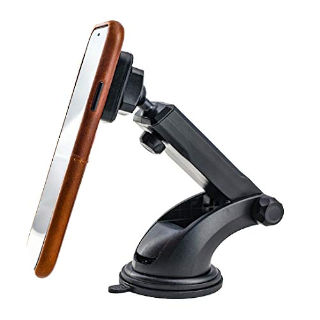 Funda de piel para iPhone XR (cierre magnético) marrón