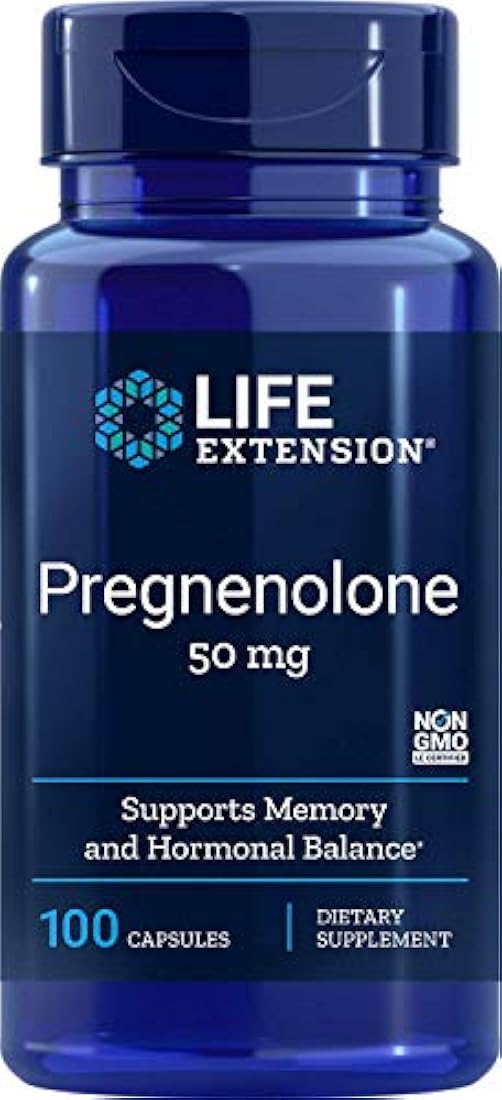 Pregnenolone 50 Mg, 100 cápsulas