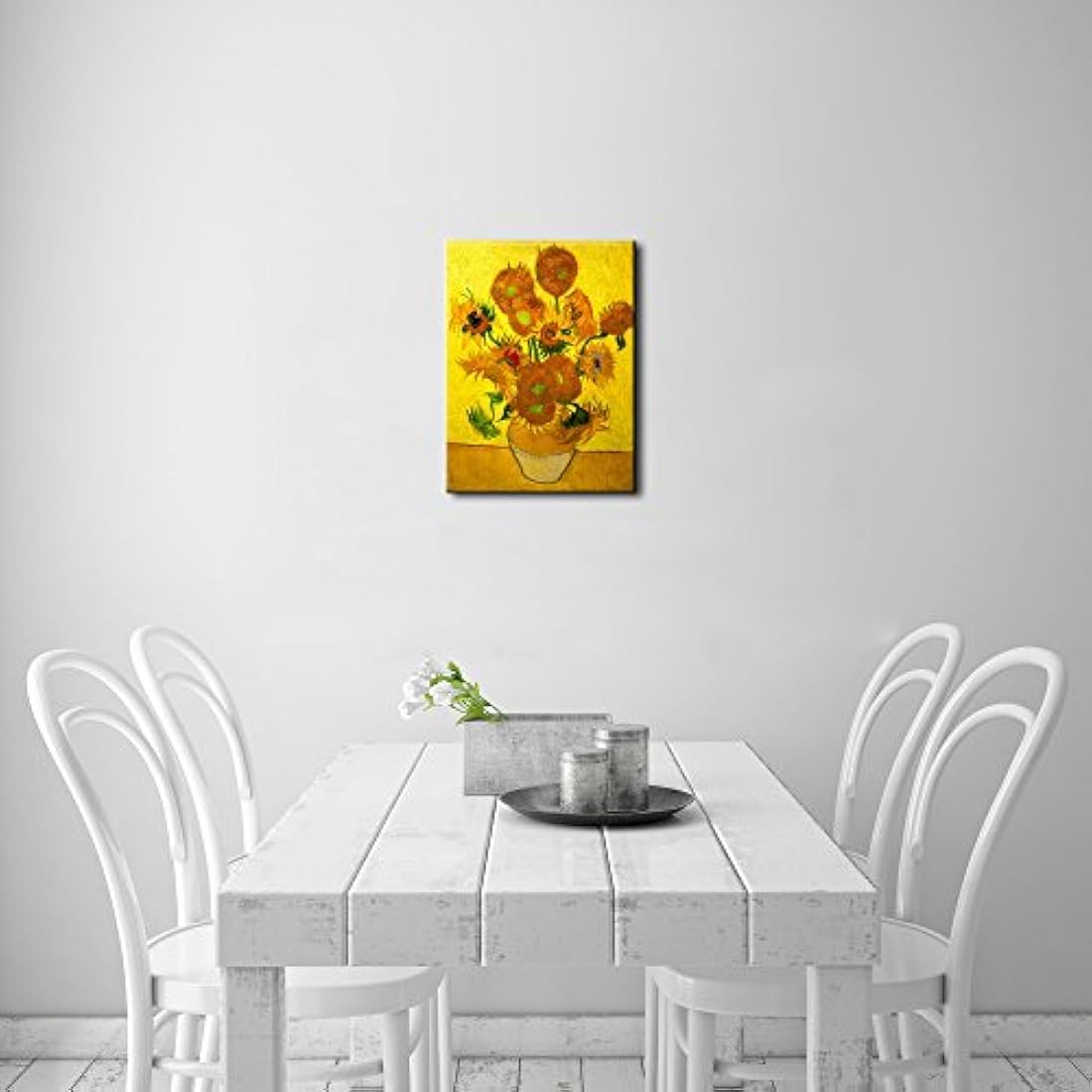 Wieco Art HD Prints Jarrón con quince girasoles de Van Gogh