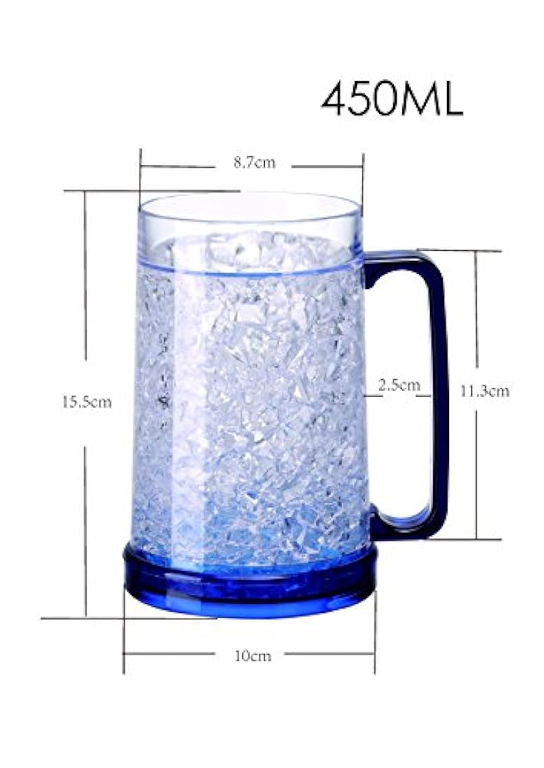 BC Inter - Juego de 4 tazas de hielo para congelador