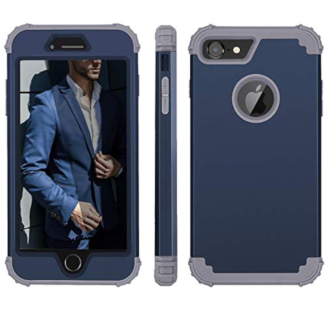 Fingic-Carcasa para iPhone 8, iPhone 7,ultra finas, de goma