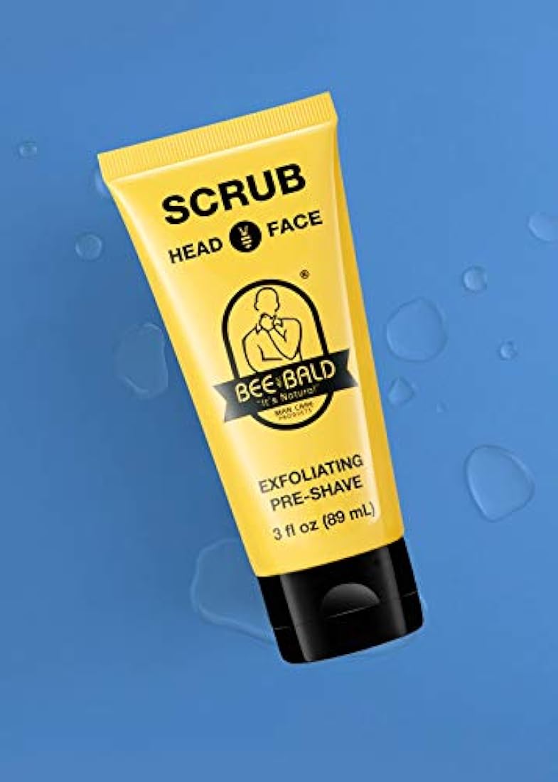 Abeja calvo exfoliante para cabeza y cara, 3 onzas líquidas