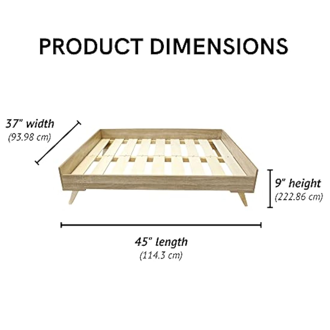 Midlee - Marco de cama para perros (madera)
