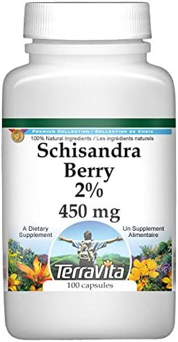 Suplemento Schisandra Berry 2% - 450 mg 100 Cáp Paquete de 3