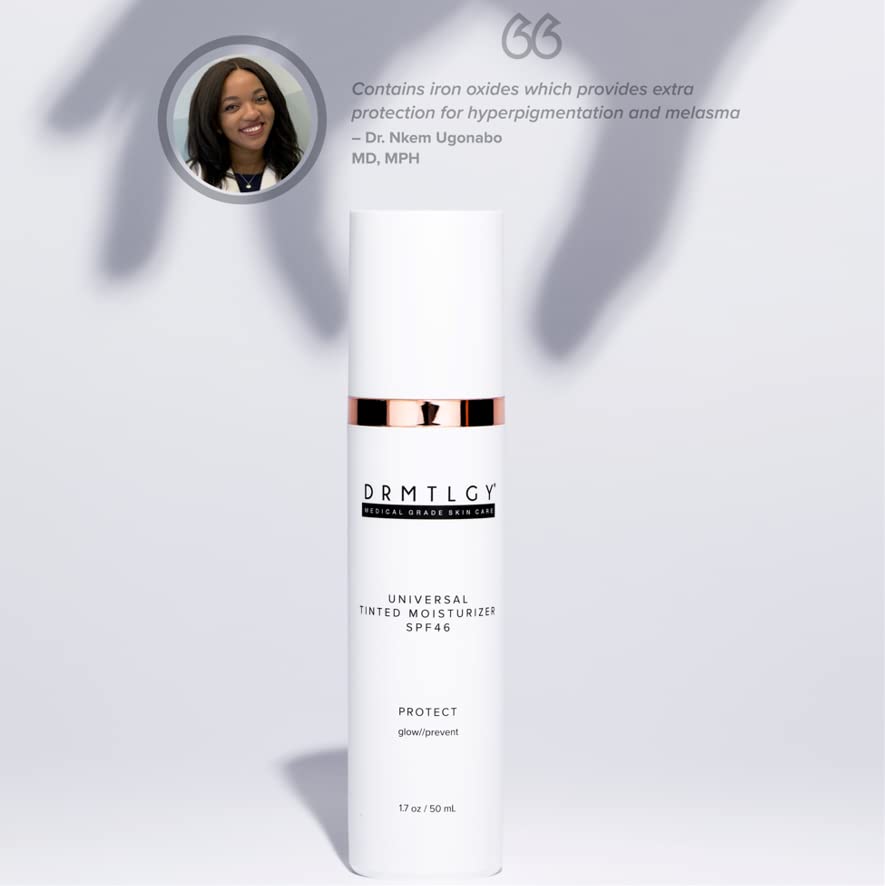 DRMTLGY Hidratante tintado con SPF 46. Tinte universal