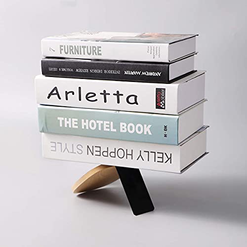 Muso - Sujetalibros de madera para estantes, para libros pesados, archivos de oficina, revistas de 5.51 x 4.72 x 4.25 pulgadas (madera de haya)