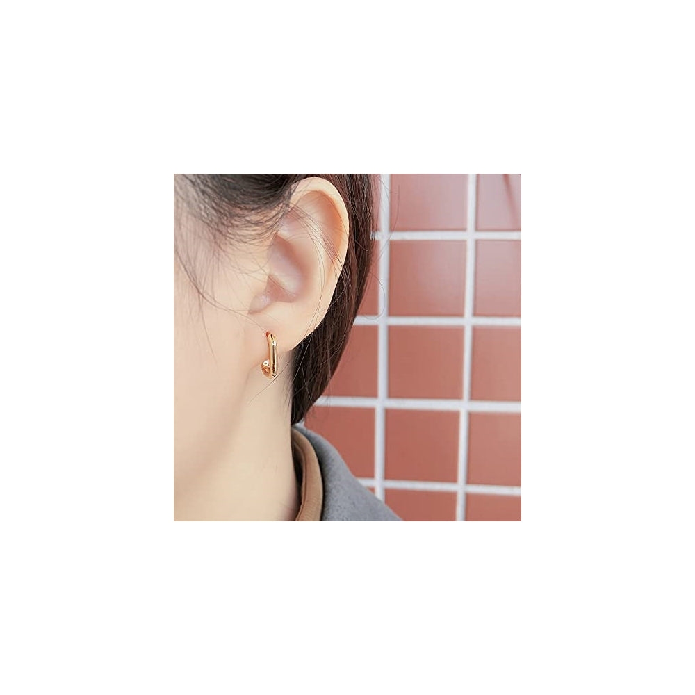 Aretes de aro pequeños de plata para mujer