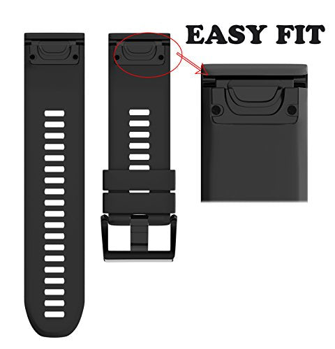 Correa de reloj de silicona suave para reloj color Negro