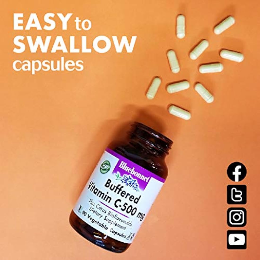 BlueBonnet Vitamina C Tampón 1000 mg Cápsulas, 743715005716, 1
