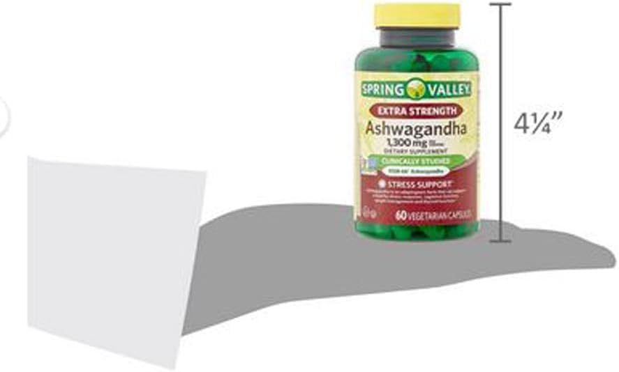 Suplemento de Ashwagandha 1300 mg, 60 Cápsulas Vegetarianas