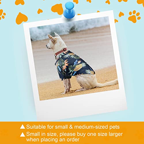 4 camisetas de verano para mascotas, estilo hawaiano, camisa floral para perro, camisetas con estampado hawaiano, camisetas transpirables para mascotas, ropa fresca para playa, playa, cachorros, sudadera para cachorros pequeños