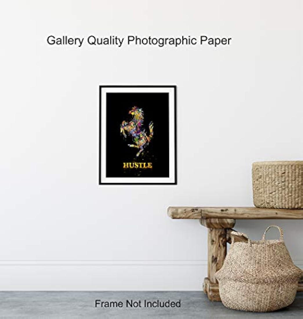 Arte de pared motivacional de Ferrari póster de decoración para el hogar o la oficina impresión decoraciones de habitaciones únicas o regalo para emprendedores líderes de equipo gerentes foto de 8 x 10 sin marco