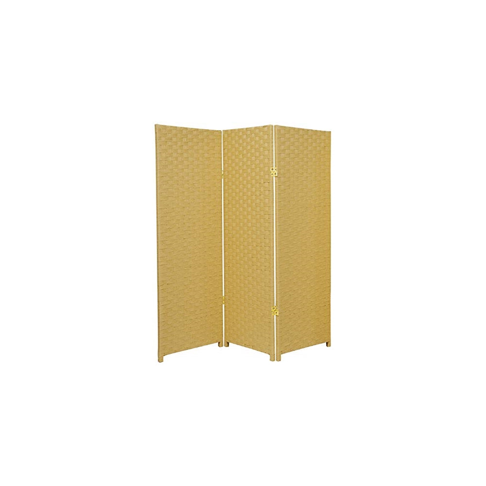 Biombo Divisor de fibra tejida de 3 paneles