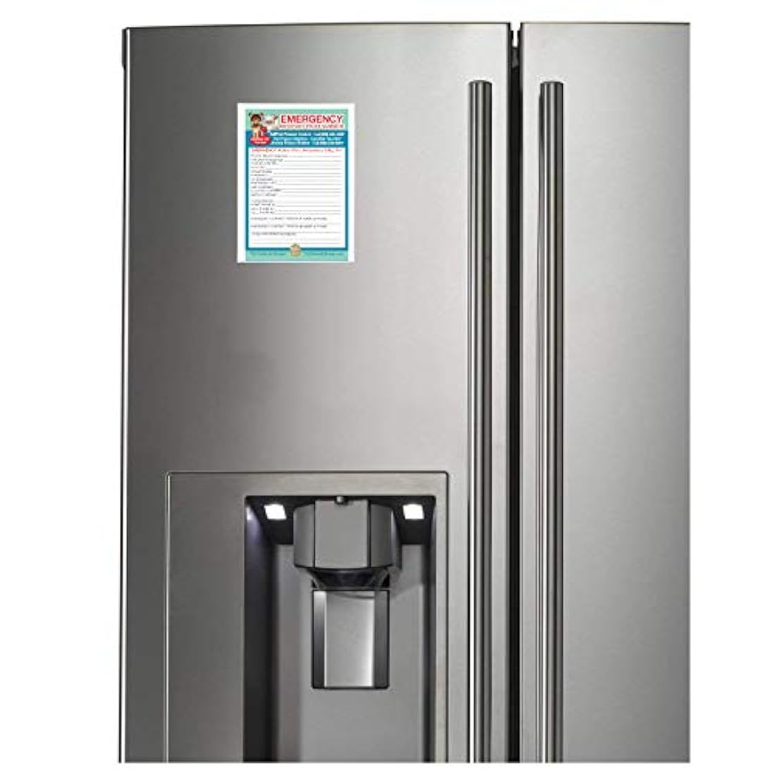 Imán tipo tarjeta de contacto de emergencia