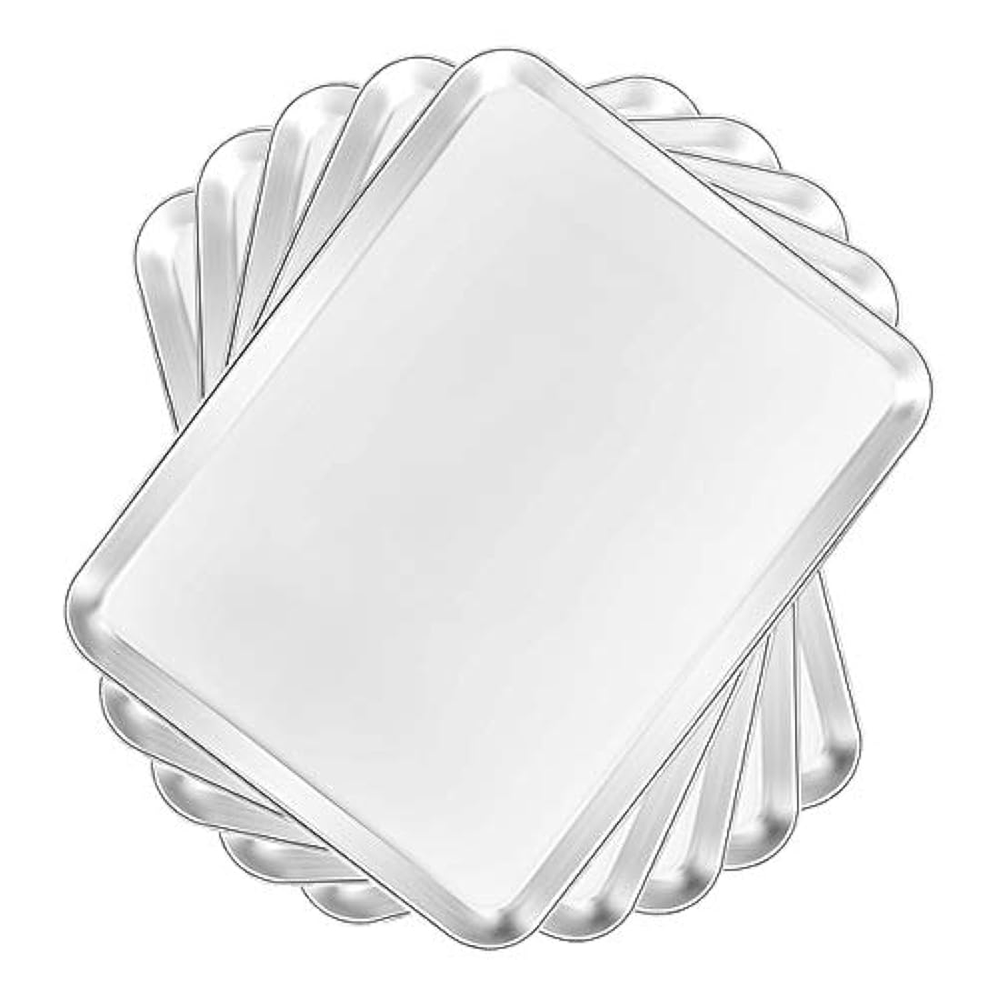 Bastwe - Juego de 5 hojas para hornear, acero inoxidable