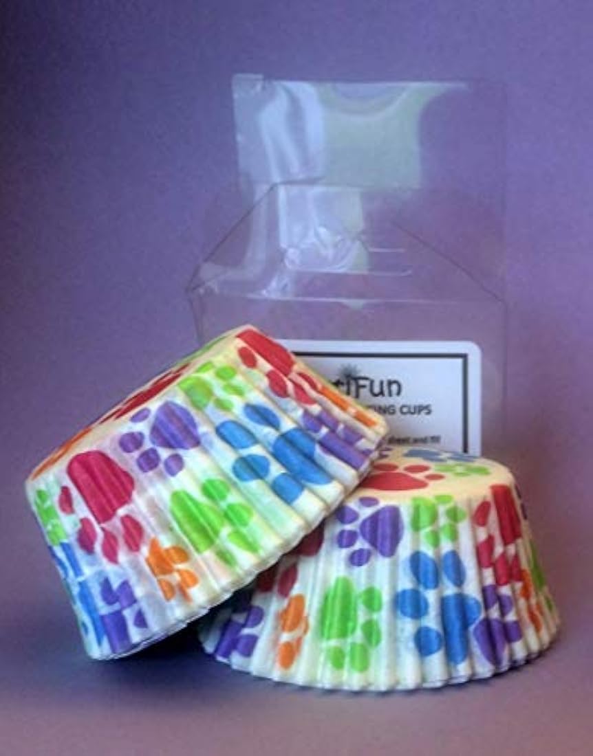 Partifun Paw Print Cupcake Premium Paper Cupcake Liners