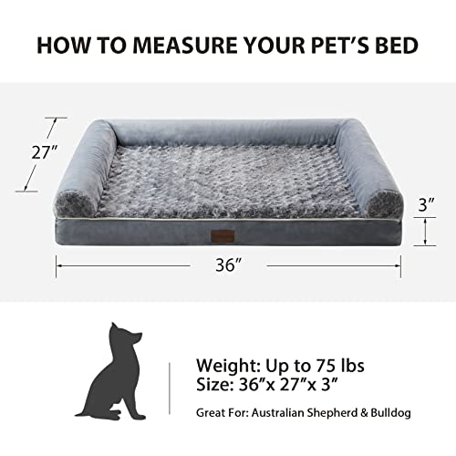 Camas para perros grandes ortopédica BFPETHOME