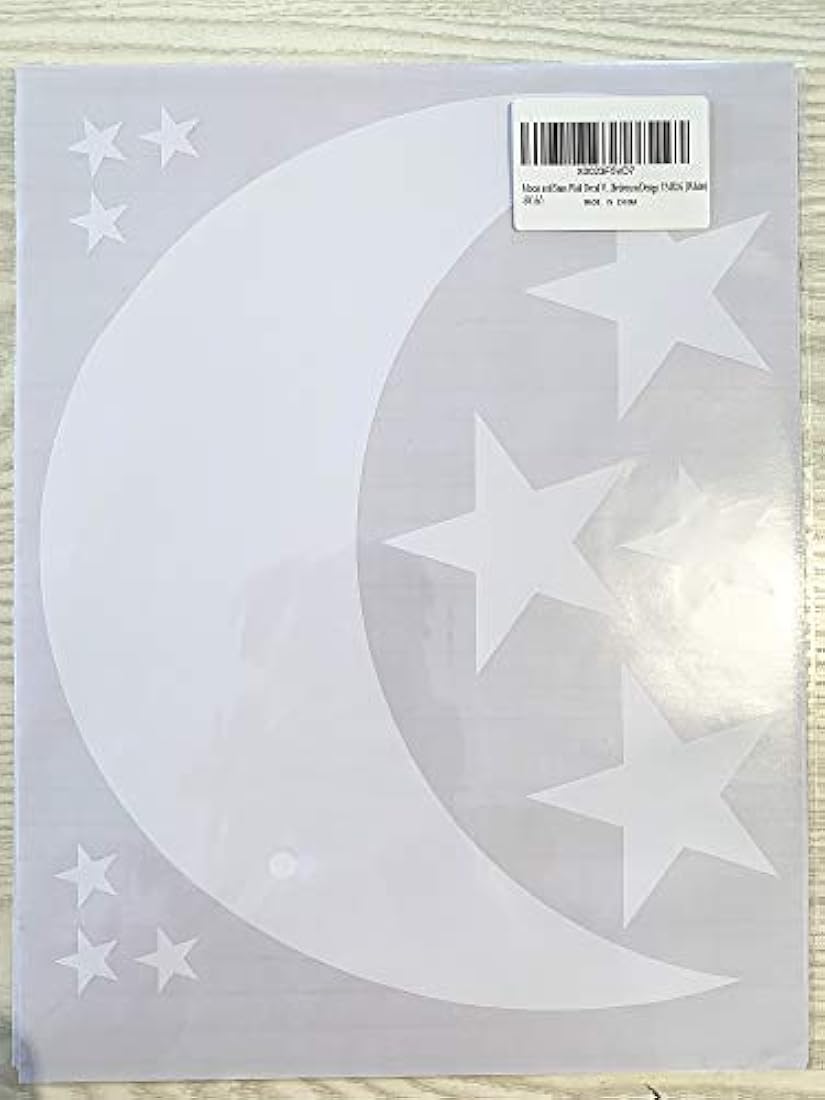 Vinilo adhesivo para pared de luna y estrellas- JURUOXIN