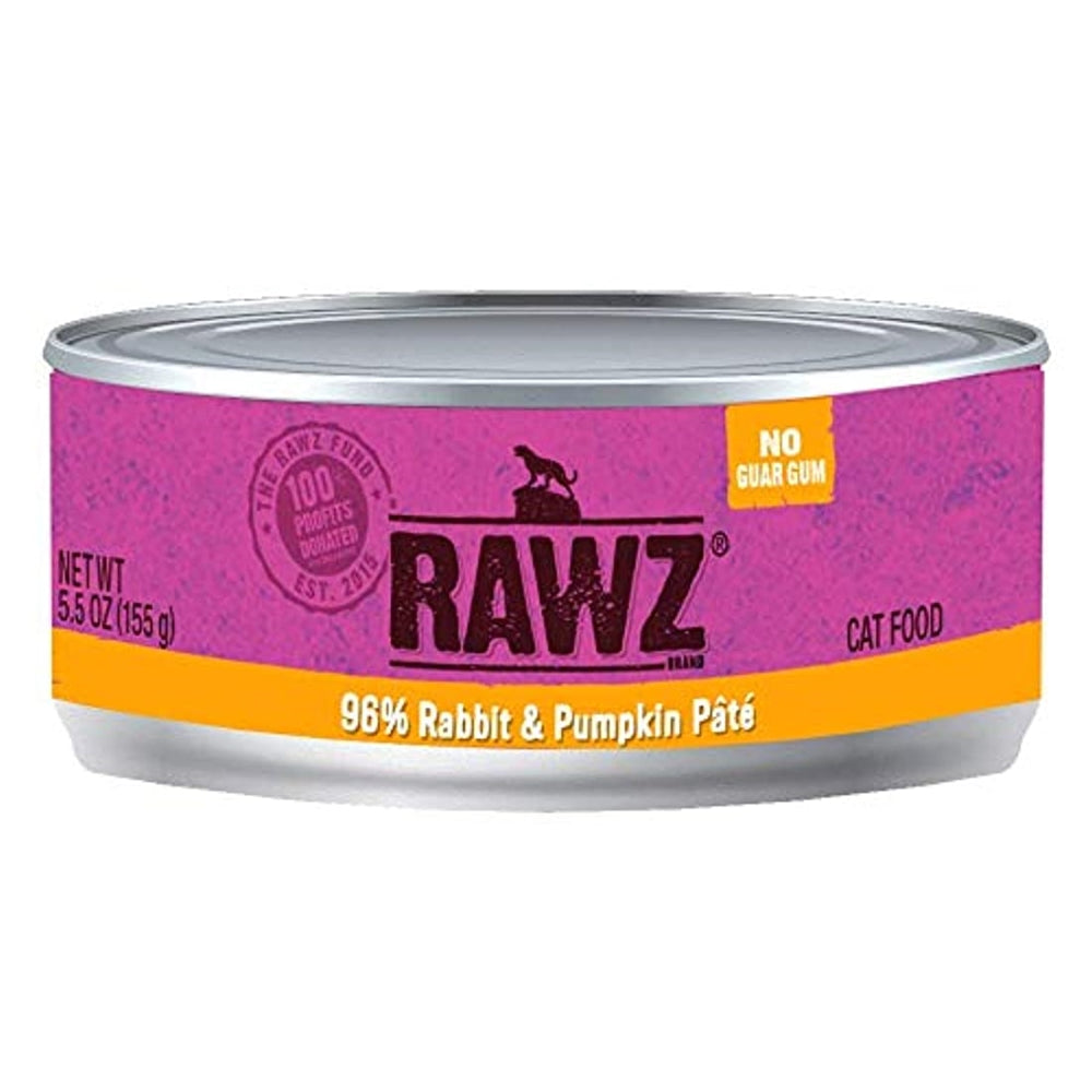 Rawz conejo y calabaza Pate Cat Food 24 x 5.5 oz