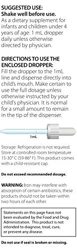 NovaFerrum Multivitamínico con suplemento de hierro para bebés y niños pequeños 50 ml