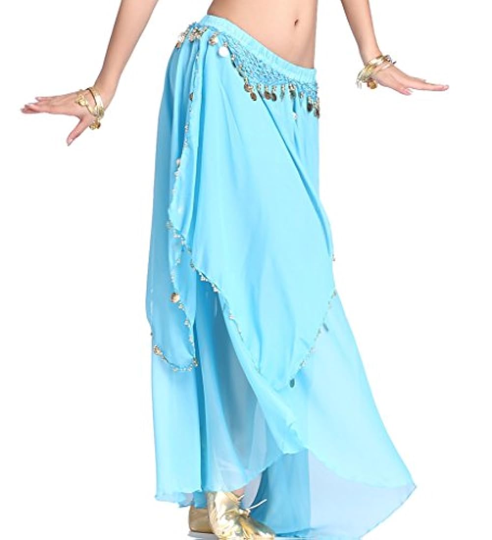 Disfraz falda de chifón para danza del vientre para mujer