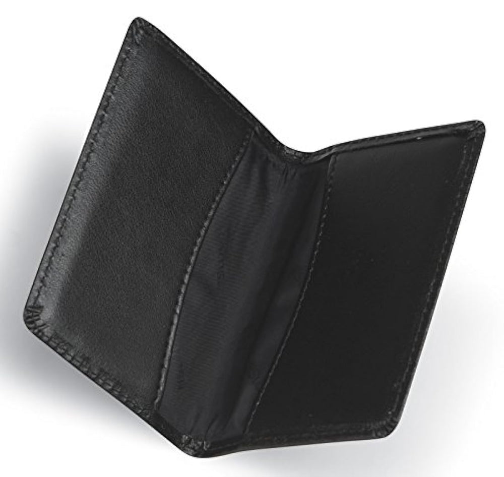 tarjetero de piel auténtica, estuche para 25 tarjetas