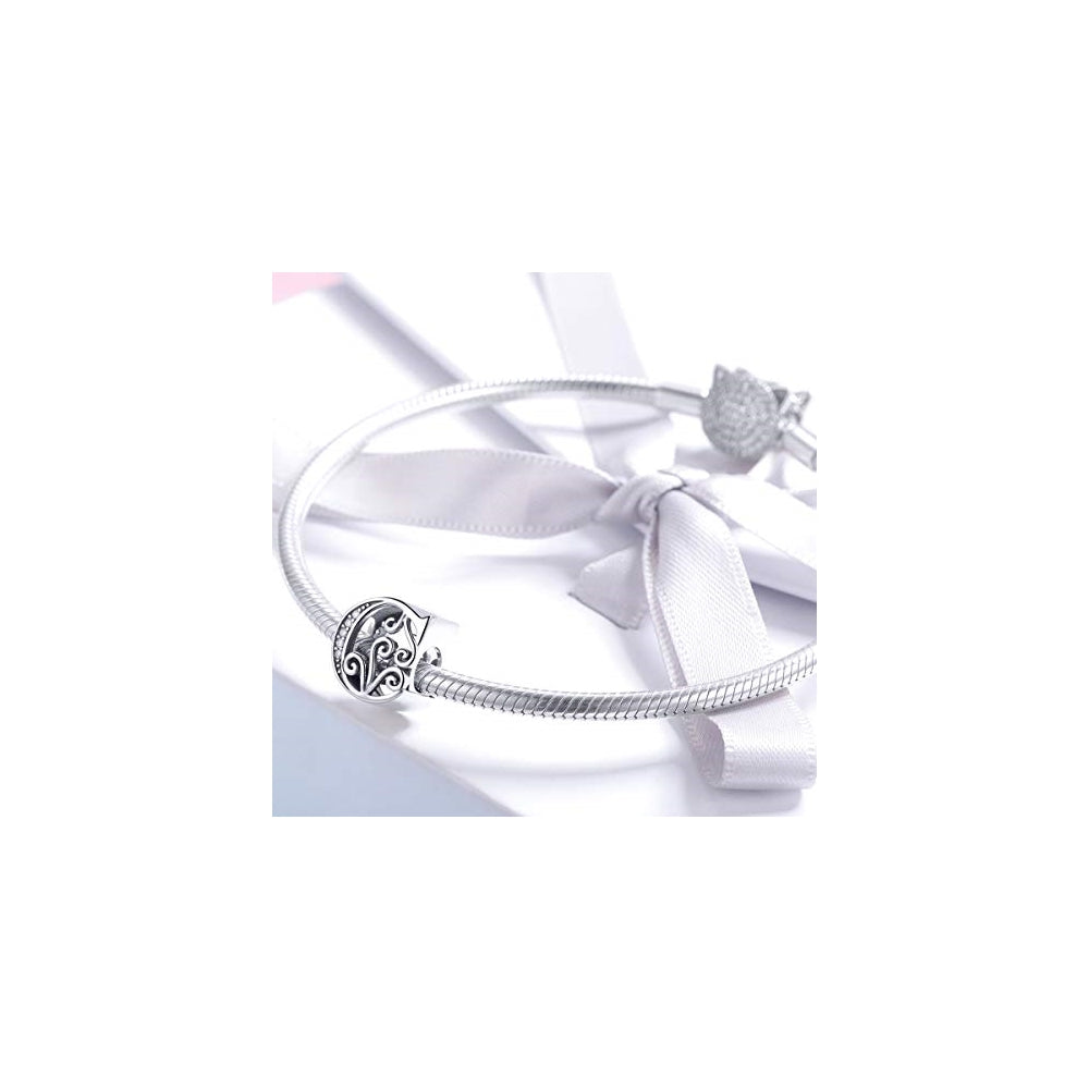 Dijes y Medallas de plata esterlina con forma de letra