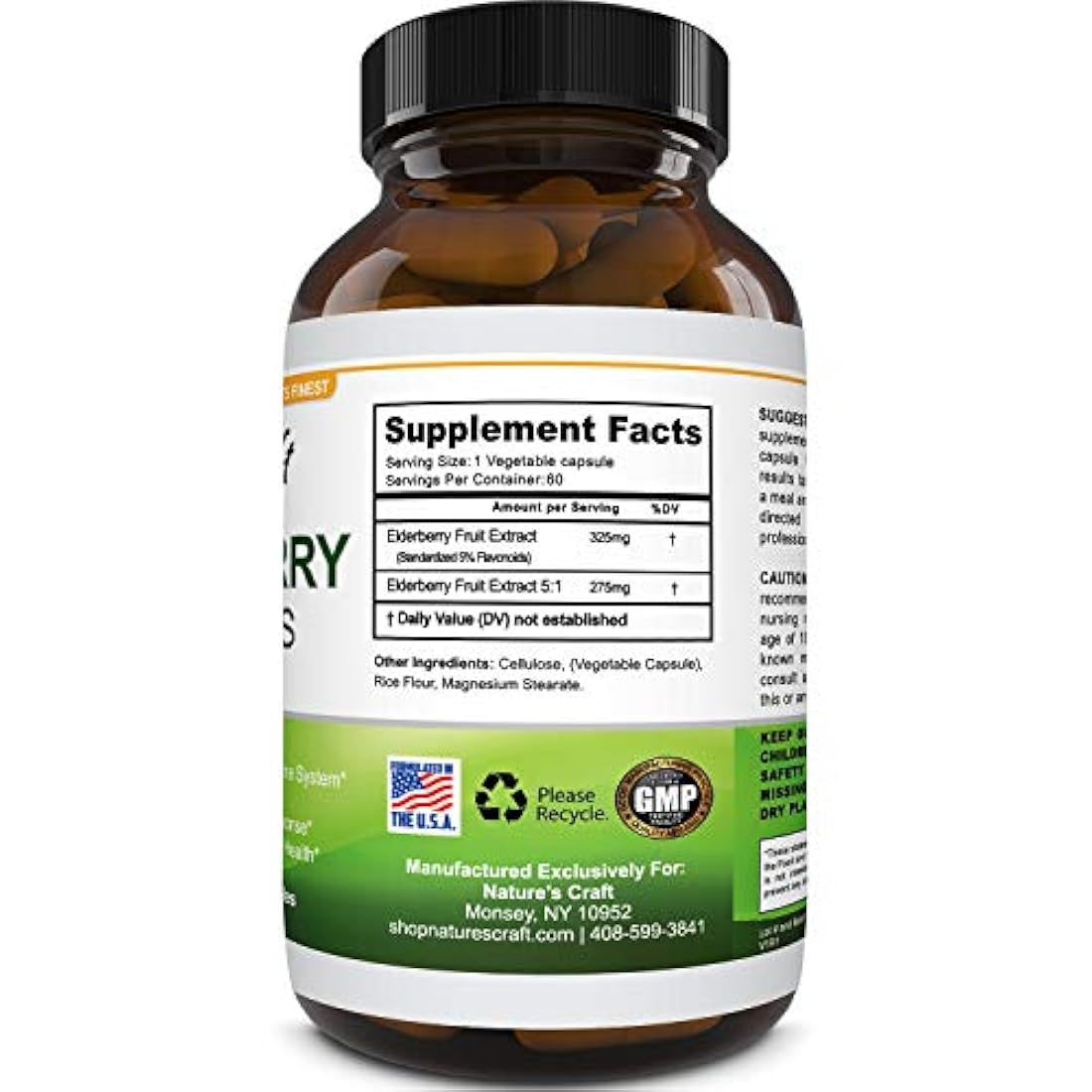 Suplemento antioxidante cápsula de saúco negro