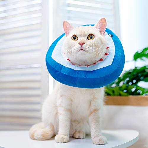 EXPAWLORER Collar de cono de gato suave – Collar de recuperación de gato lindo dona para curación de heridas, collar protector E después de la cirugía, collares isabelinos para gatitos y perros pequeños