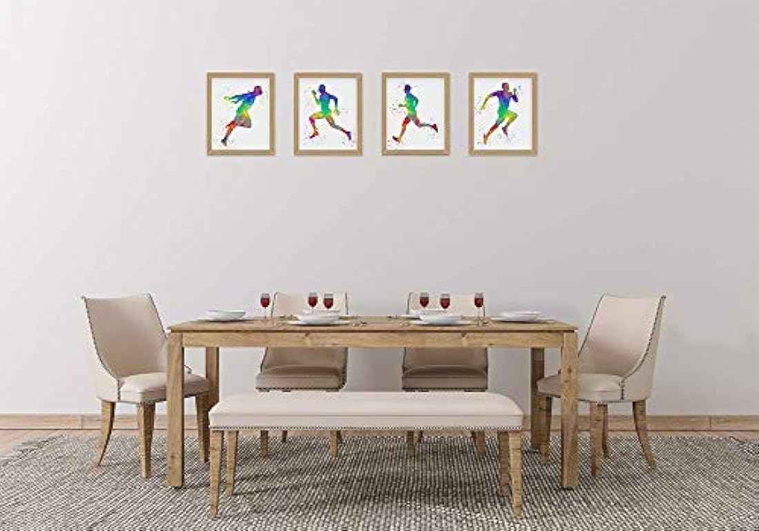 4 impresiones sin marco, fondo blanco decoración para pared