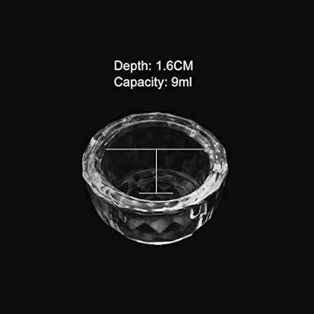 Cristal redondo transparente acrílico líquido