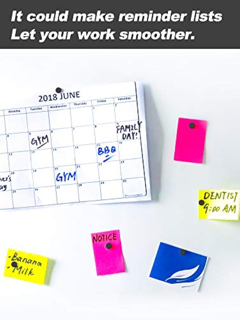 45 pequeños imanes redondos para nevera, revestimiento epoxi