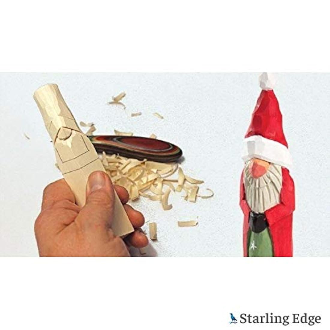 Kit de tallado de madera con bloques en blanco sin terminar