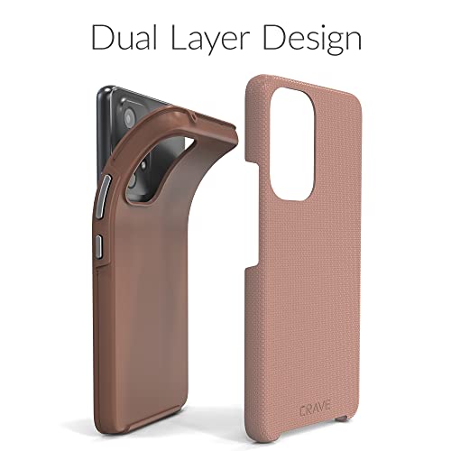 Crave Dual Guard para Samsung Galaxy A53, funda de doble capa de protección a prueba de golpes para Samsung Galaxy A53 5G, color rubor