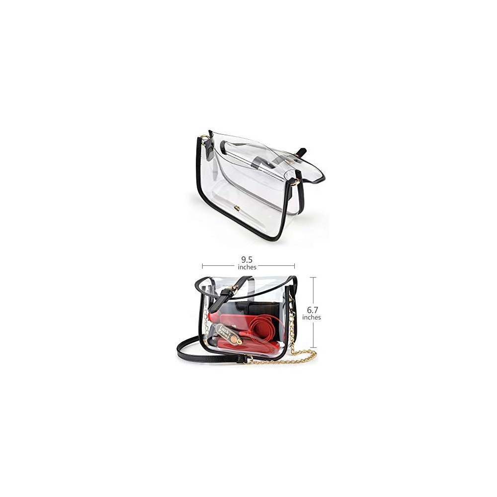 Bolsos de hombro de cadena transparente para mujer