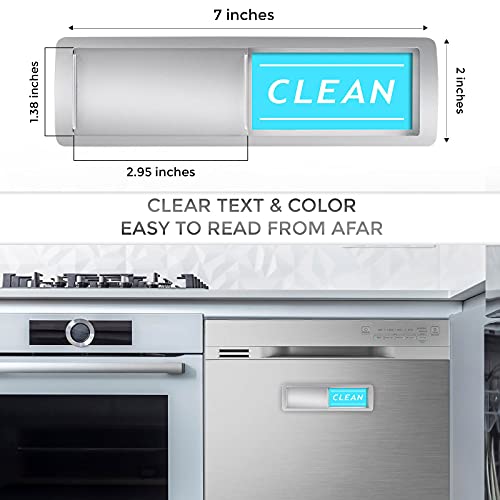 Imán para lavavajillas, indicador sucio limpio para cocina, lavavajillas, fácil de leer y fuerte deslizamiento para cambiar señales, diseño elegante y conveniente, imán resistente con pegatinas opcionales