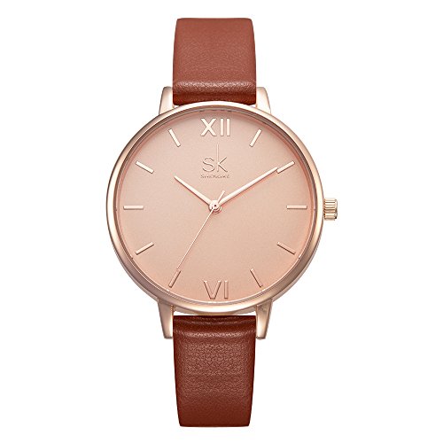 Reloj de pulsera para mujer Relogio Feminino / color Marrón