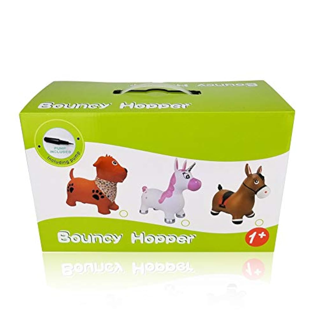 Caballo de salto inflable, juguete de animales de goma