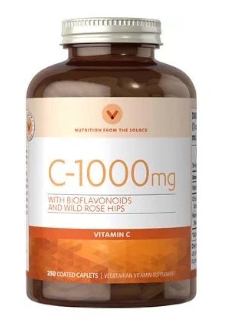 Vitamina mundo C-1000 MG con bioflavonoides y Wild Rose