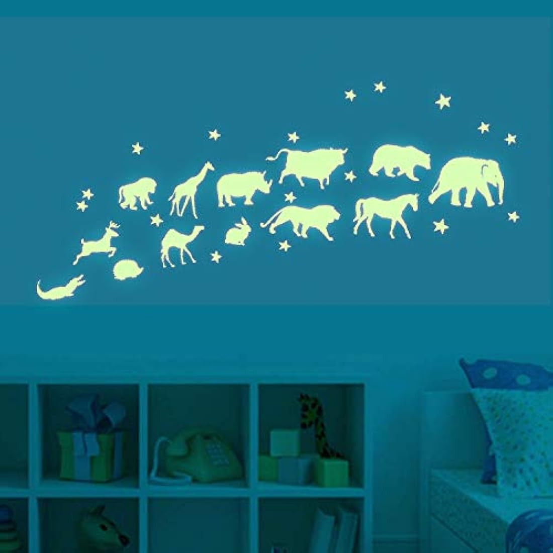 Benbo Unicorn calcomanías de pared que brillan oscuridad