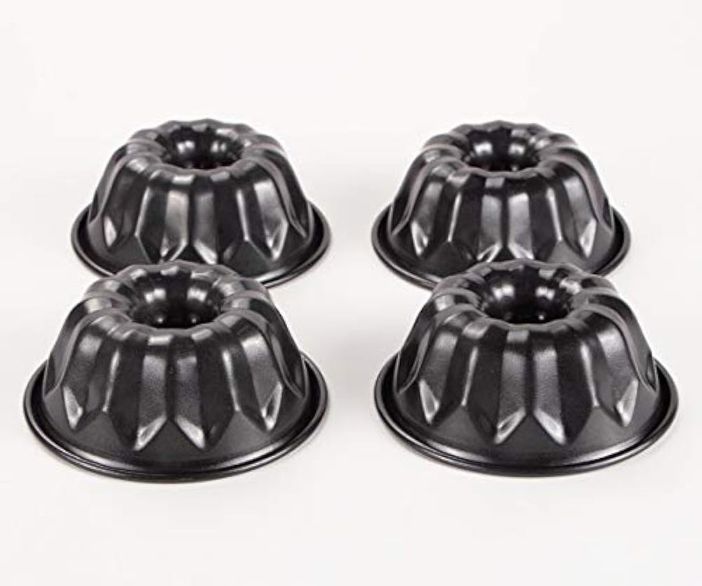 Juego de 4 mini sartenes de tubo acanalado