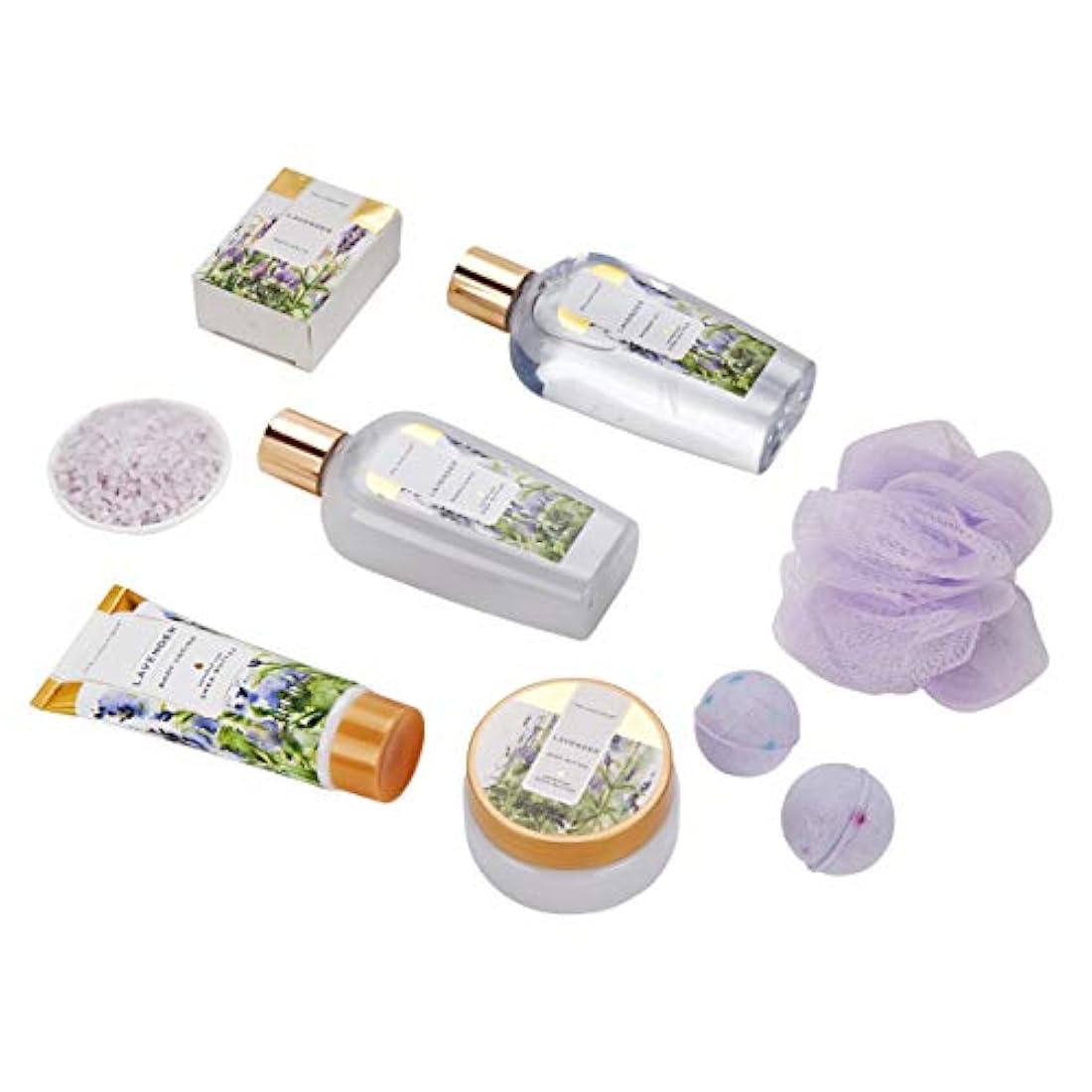 Cesta lujosa de regalo de spa con fragancia de lavanda